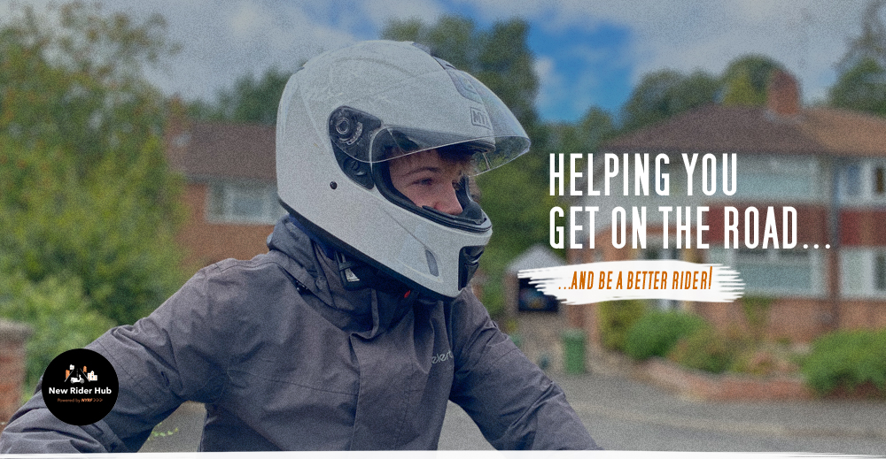 young rider on a bike as a poster for the new rider hub